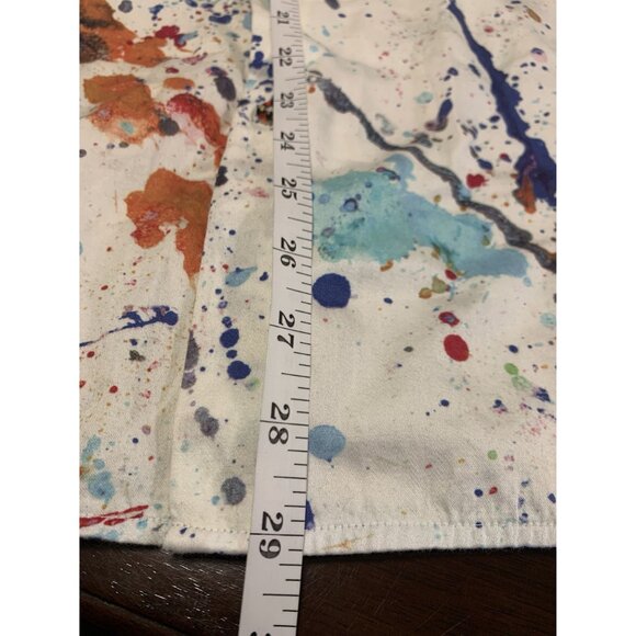 Patrick James Artsy Paint Slatter Button Down Shirt Size M - Picture 6 of 9